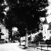 Ortseinfahrt Heising um 1930